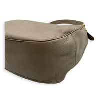 Logo Shoulder Bag Beige in Calfskin