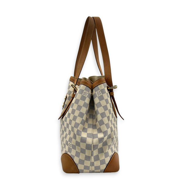 Hampstead Shoulder Bag MM Damier Azur, Gold hardware