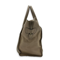 Luggage Mini Beige Top Handle Bag in Calfskin, Gold hardware