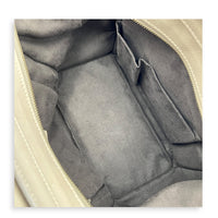 Luggage Mini Beige Top Handle Bag in Calfskin, Gold hardware