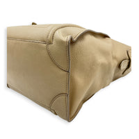 Luggage Mini Beige Top Handle Bag in Calfskin, Gold hardware