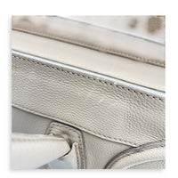 Luggage Mini Beige Top Handle Bag in Calfskin, Gold hardware