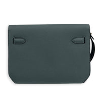 Kelly Depeches 25 Bleu Orage Pouch in Togo, Palladium hardware