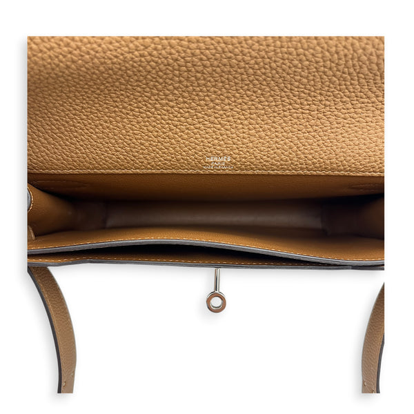 Kelly Depeches 25 Alezan Pouch in Togo, Palladium hardware