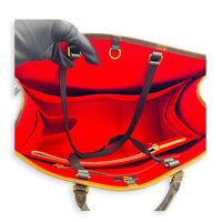 OnTheGo Top Handle Bag MM Brown in Coated Canvas
