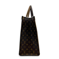 OnTheGo Top Handle Bag MM Brown in Coated Canvas