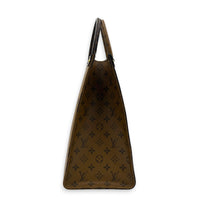 OnTheGo Top Handle Bag MM Brown in Coated Canvas