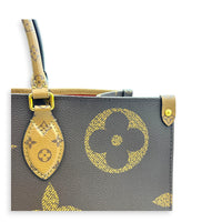 OnTheGo Top Handle Bag MM Brown in Coated Canvas