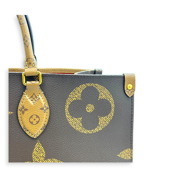 OnTheGo Top Handle Bag MM Brown in Coated Canvas