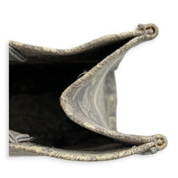 Book Tote Large Grey Top Handle Bag in Jacquard,  hardware