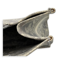 Book Tote Large Grey Top Handle Bag in Jacquard,  hardware