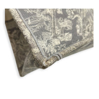 Book Tote Large Grey Top Handle Bag in Jacquard,  hardware