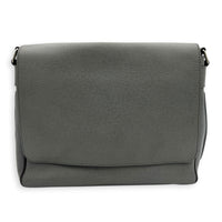 Roman Grey Messenger in Calfskin, Silver hardware
