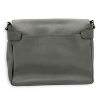 Roman Grey Messenger in Calfskin, Silver hardware