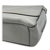 Roman Grey Messenger in Calfskin, Silver hardware