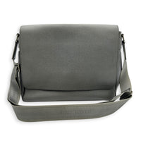 Roman Grey Messenger in Calfskin, Silver hardware