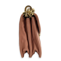 Matelassé Shoulder Bag Pink in Calfskin, Gold hardware