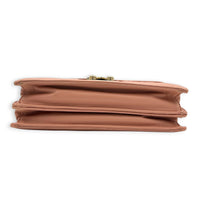 Matelassé Shoulder Bag Pink in Calfskin, Gold hardware