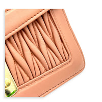 Matelassé Shoulder Bag Pink in Calfskin, Gold hardware