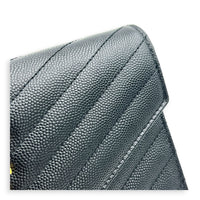 Cassandre Wallet On Chain Black in Calfskin, Gold hardware