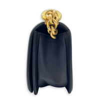 Boy Shoulder Bag Small Grey in Lambskin, Gold hardware