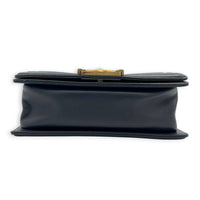 Boy Shoulder Bag Small Grey in Lambskin, Gold hardware