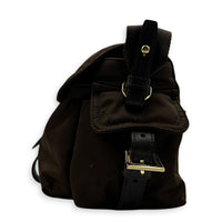 Re-Nylon Crossbody Bag Brown in Nylon, Gold hardware