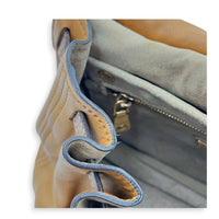 Tri Color Brown Shoulder Bag in Ostrich, Gold hardware