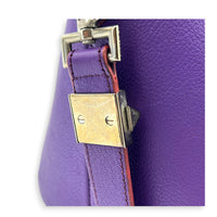 Antigona Top Handle Bag Purple in Goat Leather, Silver hardware