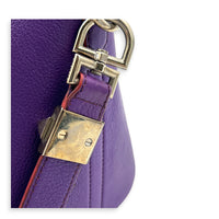 Antigona Top Handle Bag Purple in Goat Leather, Silver hardware
