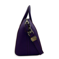 Antigona Top Handle Bag Purple in Goat Leather, Silver hardware