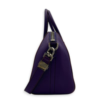 Antigona Top Handle Bag Purple in Goat Leather, Silver hardware