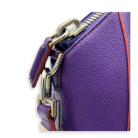 Antigona Top Handle Bag Purple in Goat Leather, Silver hardware