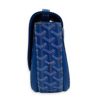 233 Crossbody Bag Blue in Coated Canvas, Silver hardware