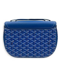 233 Crossbody Bag Blue in Coated Canvas, Silver hardware