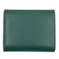 Triomphe Wallet Green in Calfskin, Gold hardware