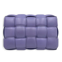 Padded Cassette Crossbody Bag Purple in Lambskin, Silver hardware