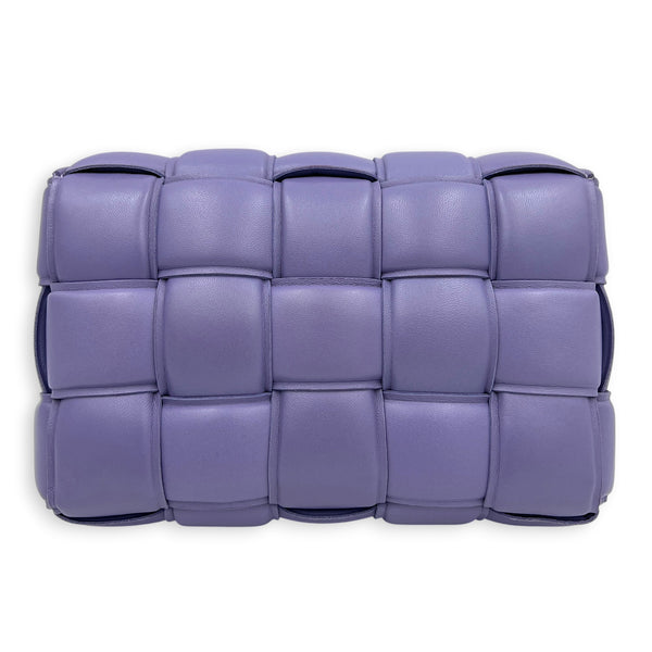 Padded Cassette Crossbody Bag Purple in Lambskin, Silver hardware