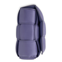 Padded Cassette Crossbody Bag Purple in Lambskin, Silver hardware