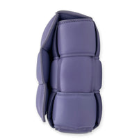 Padded Cassette Crossbody Bag Purple in Lambskin, Silver hardware