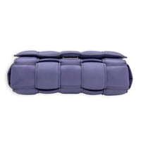 Padded Cassette Crossbody Bag Purple in Lambskin, Silver hardware