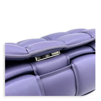 Padded Cassette Crossbody Bag Purple in Lambskin, Silver hardware