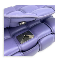 Padded Cassette Crossbody Bag Purple in Lambskin, Silver hardware