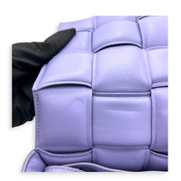 Padded Cassette Crossbody Bag Purple in Lambskin, Silver hardware