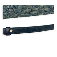 Camelia Shoulder Bag Large Blue in Denim, Silver hardware