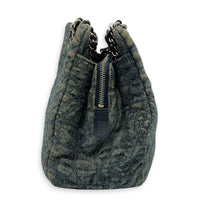 Camelia Shoulder Bag Large Blue in Denim, Silver hardware