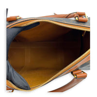 Boston Top Handle Bag Brown in Coated Canvas, Gold hardware