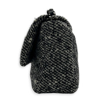 C19 Small Black and White Shoulder Bag in Tweed, Mixed hardware
