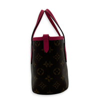 Neverfull Inside Out BB Brown Top Handle Bag in Monogram Coated Canvas, Gold hardware