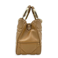 The Lady 95.22 Medium Caramel Tote Bag in Lambskin, Gold hardware